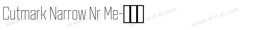 Cutmark Narrow Nr Me字体转换